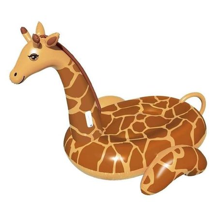 OLYMPIAN ATHLETE 96 in. Giant Giraffe Inflatable Ride on Pool Toy OL7179